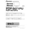PIONEER PDP-6070PU/KUC Service Manual cover photo