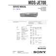 SONY MDSJE700 Service Manual cover photo