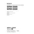 SONY SRW5000 Owner's Manual cover photo