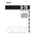 TEAC D70 Owner's Manual cover photo