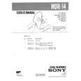 SONY MDR14 Parts Catalog cover photo