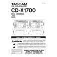 TEAC CD-X1700 Owner's Manual cover photo