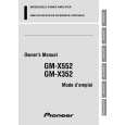 PIONEER GM-X552 Owner's Manual cover photo