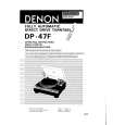 DENON DP-47F Owner's Manual cover photo