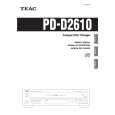 TEAC PDD2610 Owner's Manual cover photo