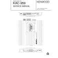 KENWOOD KAC959 Service Manual cover photo