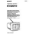 SONY KV-8AD12 Owner's Manual cover photo