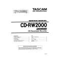 TEAC CD-RW2000 TASCAM Service Manual cover photo