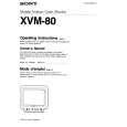 SONY XVM-80 Owner's Manual cover photo