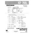 SONY ICF760L Service Manual cover photo