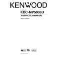 KENWOOD KDC-MP5036U Owner's Manual cover photo