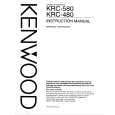 KENWOOD KRC580 Owner's Manual cover photo