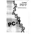 CANON PC-7 Owner's Manual cover photo