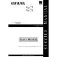 AIWA RM77/78 EZHRSH/EZ Service Manual cover photo