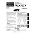 PIONEER PL707 Owner's Manual cover photo