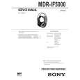 SONY MDRIF5000 Service Manual cover photo