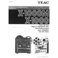 TEAC X1000M Owner's Manual cover photo