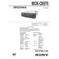 SONY MDXC8970 Owner's Manual cover photo