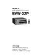 SONY BVW22P VOLUME 1 Service Manual cover photo