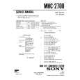 SONY MHC2700 Service Manual cover photo