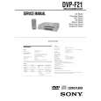 SONY DVP-F21 Owner's Manual cover photo