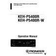 PIONEER KEH-P5400R Owner's Manual cover photo