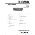 SONY TAFB740R Service Manual cover photo