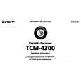 SONY TCM-4300 Owner's Manual cover photo