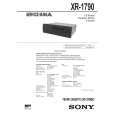 SONY XR1790 Service Manual cover photo