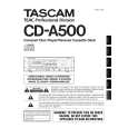 TEAC CD-A500 Owner's Manual cover photo