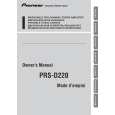 PIONEER PRS-D220/XS/EW5 Owner's Manual cover photo