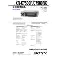 SONY XRC7500R Service Manual cover photo