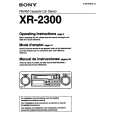 SONY XR-2300 Owner's Manual cover photo