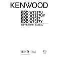 KENWOOD KDC-W7037 Owner's Manual cover photo