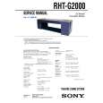 SONY RHTG2000 Service Manual cover photo