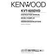 KENWOOD KVT-925DVD Owner's Manual cover photo