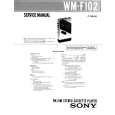 SONY WM-F102 Service Manual cover photo