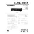 SONY TCRX361 Service Manual cover photo