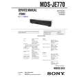 SONY MDSJE770 Service Manual cover photo