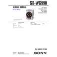 SONY SS-WG990 Service Manual cover photo