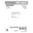 SONY CPM200PK Parts Catalog cover photo