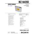 SONY MZN420D Service Manual cover photo