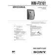 SONY WMFX161 Service Manual cover photo