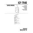 SONY ICF-TR40 Service Manual cover photo