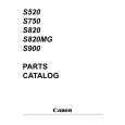 CANON S750 Parts Catalog cover photo