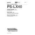 SONY PS-LX40 Owner's Manual cover photo