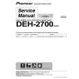 PIONEER DEH-2700 Service Manual cover photo