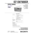 SONY ICFSW7600GR Service Manual cover photo