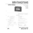 SONY WMFX443 Service Manual cover photo