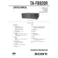 SONY TAFB920R Service Manual cover photo